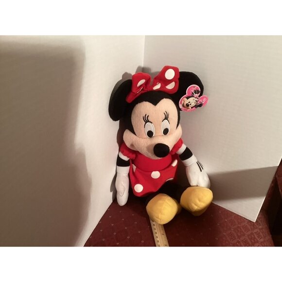 Disney Minnie Mouse Plush Doll 20" Red & White Polka Dot Dress Stuffed Toy - Picture 2 of 5